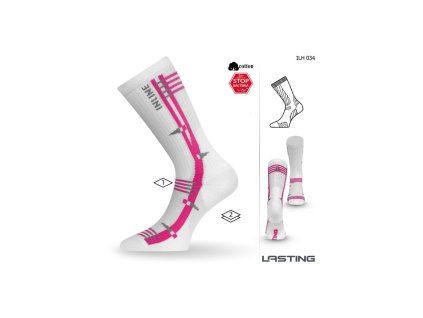 Lasting ILH 034 bílá Inline ponožky