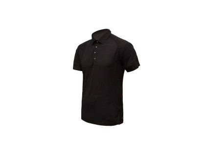 SENSOR MERINO ACTIVE POLO pánské triko kr.rukáv černá