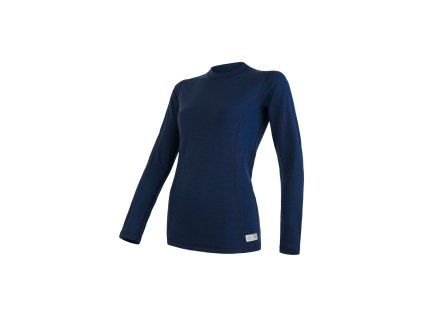 SENSOR MERINO DF dámské triko dl. rukáv deep blue