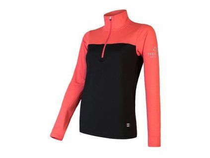 SENSOR COOLMAX THERMO dámská mikina zip černá/korál