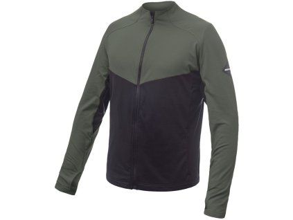 sensor coolmax thermo panska mikina celozip cerna olive green