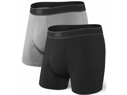 Saxx DAYTRIPPER BB FLY 2PK black/grey heather (Veľkosť L)