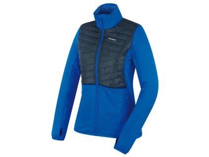 1081449 husky damska mikina na zip airy l neon blue