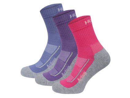 1097286 husky ponozky active 3pack blue pink purple