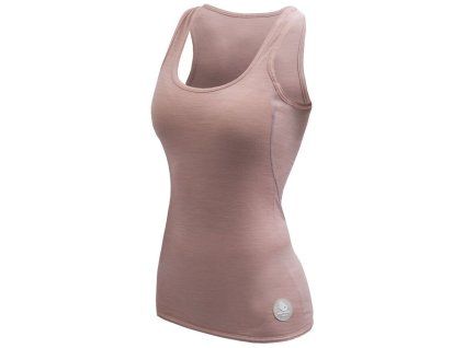 sensor merino air damske triko bez rukavu dusty pink