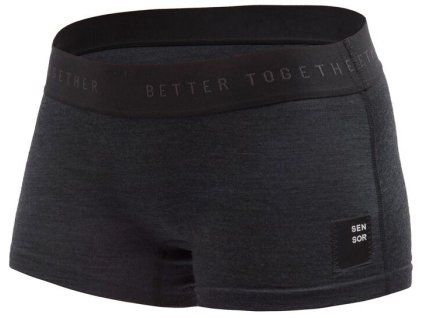 SENSOR MERINO CORDURA dámské kalhotky s nohavičkou černá