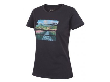 1129722 husky damske bavlnene triko tee flo l dark grey