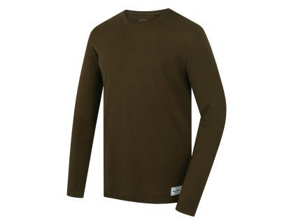 1129698 husky panske bavlnene triko tee loba m dark khaki