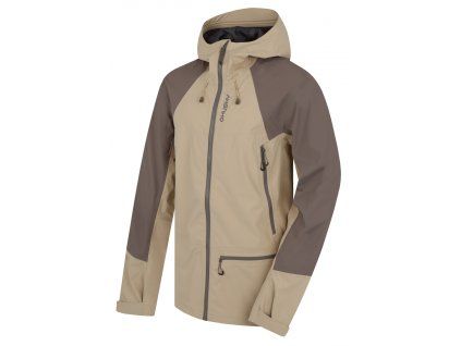 Husky Pánska hardshell bunda Nanola M beige/grey (Veľkosť L)