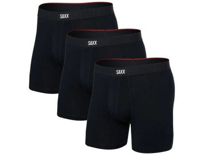 saxx vibe xtra boxer brief fly 3pk black