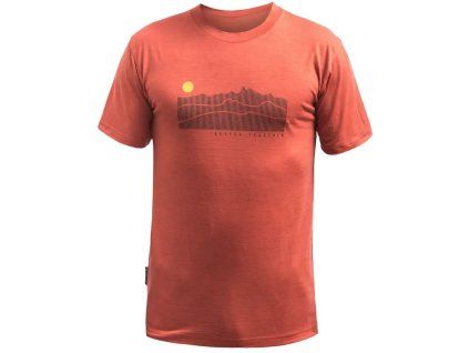 SENSOR MERINO ACTIVE SUNRISE pánské triko kr.rukáv terracotta