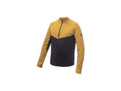 SENSOR COOLMAX THERMO pánská mikina celozip černá/mustard S (Velikost S)