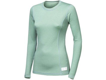 sensor merino df damske triko dl rukav basil green