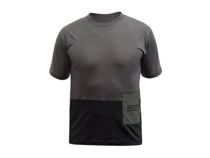 FT MEN'S LITE MERINO POCKET JERSEY OLIVE GREENBLACK