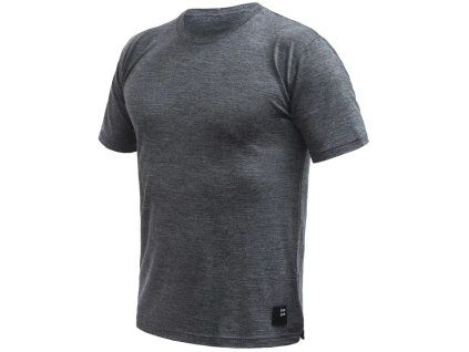sensor merino lite panske triko kr rukav anthracite gray