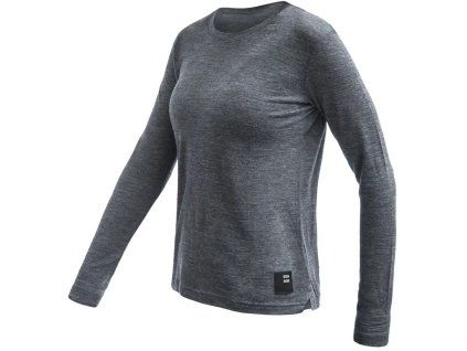 sensor merino lite damske triko dl rukav anthracite gray