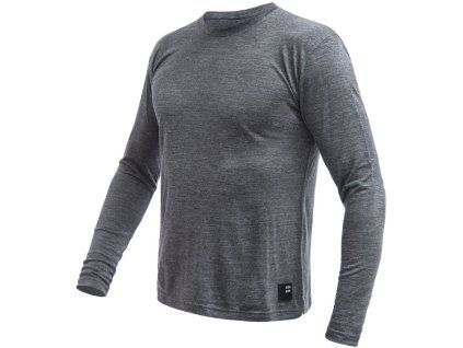 sensor merino lite panske triko dl rukav anthracite gray