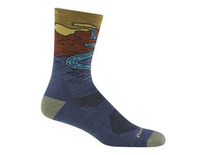 Darn Tough Chasing Waterfalls Micro Crew Lightweight with Cushion Denim