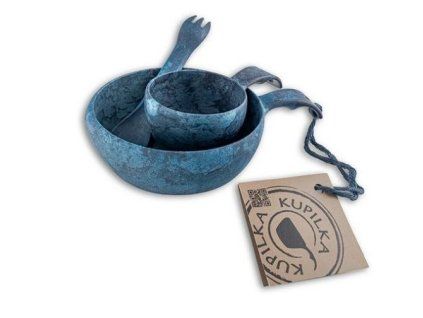 Kupilka Junior SET miska 330 ml + kuksa 120 ml + spork 165 Blueberry (BLUE)
