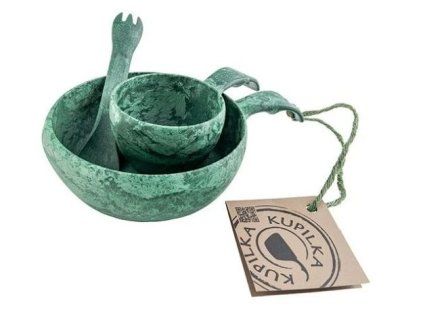 Kupilka Junior SET miska 330 ml + kuksa 120 ml + spork 165 Conifer (GREEN)