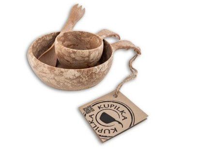 Kupilka Junior SET miska 330 ml + kuksa 120 ml + spork 165 Original (BROWN)