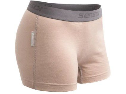 sensor merino active damske kalhotky s nohavickou almond beige