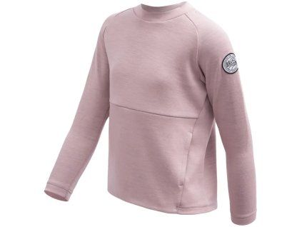 SENSOR MERINO UPPER traveller dětská mikina dusty pink