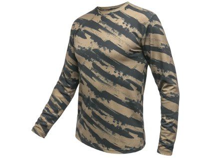 sensor merino blend impress panske triko dl rukav brush