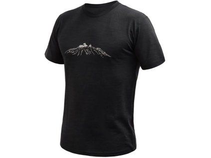 sensor merino cordura peak panske triko kr rukav cerna