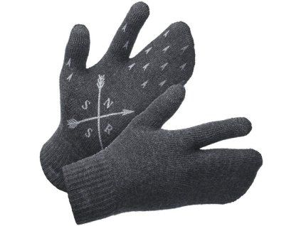 sensor rukavice merino lobster tmave seda