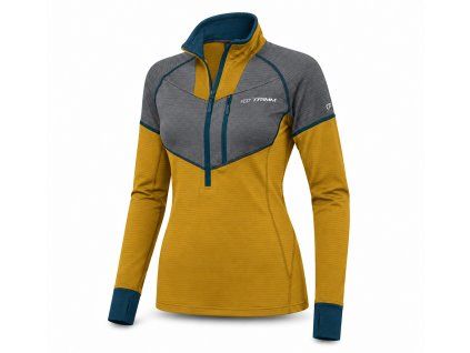 Trimm THERM LADY 1/2 ZIP mustard/ grafit black (Velikost XXL)