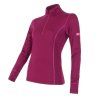SENSOR MERINO ACTIVE dámské triko dl.rukáv stoják zip lilla 01