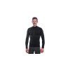 SENSOR MERINO ACTIVE pánské triko dl.rukáv stoják zip černá 03