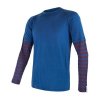 SENSOR MERINO AIR PT pánské triko dl.rukáv tm.modrá/vínová pruhy