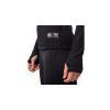 SENSOR MERINO DF dámske tričko dl.rukáv s kapucňou čierna (Veľkosť S)
