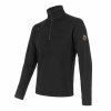 SENSOR MERINO UPPER pánská mikina krátký zip černá