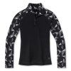 smartwool w merino 250 bl pattern 1 4 zip boxed black pinwheel 01