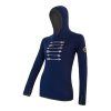 SENSOR MERINO UPPER ARROWS dámská mikina klokanka deep blue