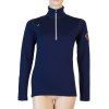 SENSOR MERINO UPPER dámská mikina krátký zip deep blue4