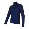 SENSOR MERINO UPPER pánská mikina krátký zip deep blue