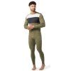 Smartwool M CLASSIC THERMAL MERINO BASE LAYER COLORBLOCK CREW BOXED winter moss heather2