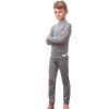 SENSOR MERINO ACTIVE SET junior triko dl.rukáv + spodky šedá2