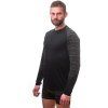 SENSOR MERINO IMPRESS pánské triko dl.rukáv černá batik2