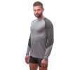 SENSOR MERINO IMPRESS pánské triko dl.rukáv šedá maori2