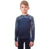 sensor merino impress set detsky triko dl rukav spodky deep blue floral3