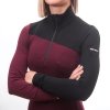 SENSOR MERINO EXTREME dámské triko dl.rukáv zip port red černá5