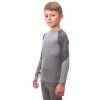 SENSOR MERINO IMPRESS SET dětský triko dl.rukáv + spodky šedá maori2