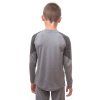 SENSOR MERINO IMPRESS SET dětský triko dl.rukáv + spodky šedá maori3