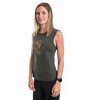 SENSOR MERINO AIR FOX dámské triko bez rukávu olive green2