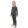 SENSOR MERINO AIR SET dětský triko dl.rukáv + spodky olive green2